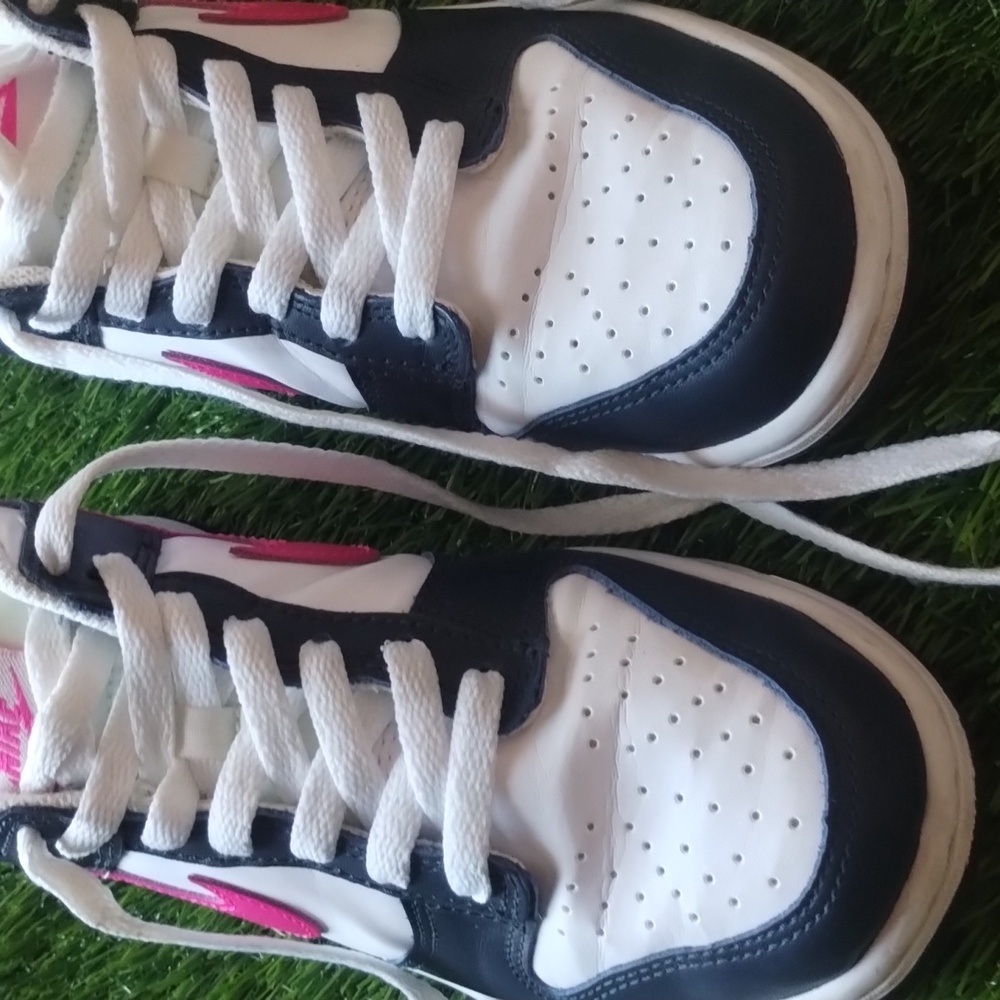 Nike Dunk Low Dark Obsidian Blue White & Fierce Pink W8 Y6.5 - Picture 7 of 16